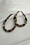 Leopard Pattern Oval Stylish Earrings (6cm) - 4