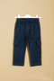 Men's Navy Blue Cargo Pocket Piece Pants Set 100% Cotton, Gabardine Fabric - 2