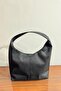 Suede Shoulder Bag - Black