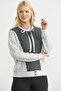 Wool Double Color Buttoned Knitwear Cardigan - Light Gray - 2