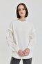 Sleeves Poplin Knitted Sweat Ecru - 4
