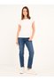 Blugi dama boyfriend cu aspect decolorat - 8