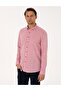 Pomegranate Blossom Linen Blend Regular Fit Long Sleeve Shirt 50303245-Vr239