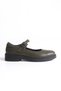 Talya Genuine Leather Khaki Green Women's Loafer Shoes with Helmet - 2