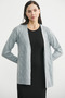 Hair Braided Comfortable Fit Knitwear Cardigan - Gray - 4
