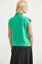 Mock Neck Sleeveless Knitwear Sweater - Green - 5
