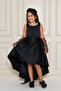 Black Short Front Glove Stone Girl Evening Dress - 3