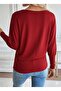 Women's Long Sleeve Round Neck Pearl Viscose Blouse - 4