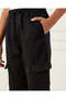 Senior Boys Black Knit Denim Cargo Jogger - 4