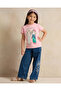 Girls Blue Embroidered Flare Jeans - 2