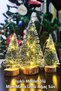 Welcome New Year 3-Piece Mini Christmas Pine Tree Set with Snow Effect Led Lighted Pine Trees 15 – 11– 10 cm