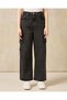 Senior Girls Black Cargo Pocket Jeans