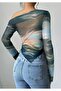 Tie-dye Desen Şık Bluz - 3