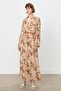 Comfortable Fit Linen Dress Camel