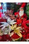 Christmas Ornament Artificial Glitter Daisy Poinsettia Red 60 cm Large Size Poinsettia Hpy26082 - 5