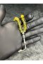 Yellow Glass Beads Natural Stone Misinali Prayer Beads - 3