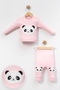 Panda Embroidered 2-Piece Baby Tracksuit Set |   Combed Cotton Fabric, Soft and Comfortable Design (6-9-12-18 Months) - 2