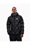 Men's Quilted Hooded Water-Repellent and Breathable Fabric Duck down Filled Black Coat