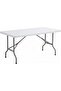 1.8M (6ft) Foldable Lightweight Portable Table - White