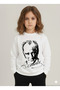 10 November Ataturk Printed 3 Thread Fleece-Lined Winter Sweatshirt / Tracksuit Set - 2