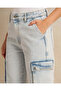 Women Blue Cargo Jeans - 4