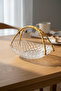 Cestino Bambu Glass Rectangular Presentation Plate with Handles Embossed Pattern - 7