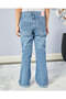 Girls Blue Flared Denim Jeans - 3