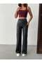 Black Faux Leather Pants with Elastic Waist Misspnt2411 - 2