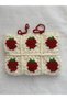Hand Knitted Strawberry Motif Book Cover - 3