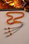 Bilek Boy Faseta Model Damla Kehribar Silver Design Tesbih (Amber), (Amber Drop Prayer Beads) - 4