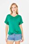 T-Shirt with Double Sleeves and Gathered Front - 5