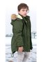 Boy's Waterproof Machine Washable Canvas Fabric Thick Winter Coat