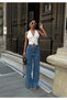 Special Design High Waist Wide Leg Pocket Detailed Jean Trousers - 2