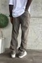Men's Baggy Fit Striped Detail Coffee Washed Sweatpants Ke-408 - 3
