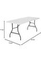 Heavy Duty Folding Table, 6ft, White - 3