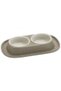 Soft Touch Plastic Double Bowl - 2