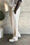 Men's Baggy Fit 3 Thread Ş Fleece-Lined White Sweatpants Ke-7030 - 2
