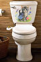 Toilet Seat Sticker Cute Cat and Flower Pattern Waterproof Removable Bathroom Decor - 4