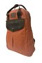 Vintage Leather Canvas Waterproof Disayn Unisex Excursion School Camping Travel Backpack 28X39Cm - 3