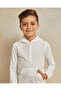 Boys White Long Sleeve Hooded Linen Shirt - 4