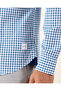 Men Blue Checkered Shirt - 5