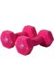 Vinyl Dumbbells EM-9219R-5 Set of 2 Non-Slip 5KG Each for Fitness, Pilates & Home Gym - 2