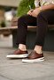 Martin brown men's leather shoes - 4