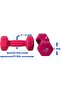 Vinyl Dumbbells EM-9219R-3 Set of 2 Pink 3KG Each for Fitness, Strength & Home Workouts - 7