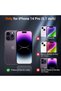 iPhone 14 Pro Case Leaf Pattern Glossy Anti-Knock Silicone Cover - 3