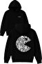 Game Consoles Design Printed Oversized Black Hooded Sweatshirt