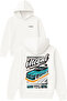 Illegal Drive Design B Printed O Oversized White K Hooded Sweatshirt