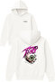 Twenty Design Printed Oversized White Hooded Sweatshirt