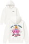 All You Need Design Printed Oversized White Hooded Sweatshirt