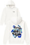 Relax Just Chill Design Printed Oversized White Hooded Sweatshirt